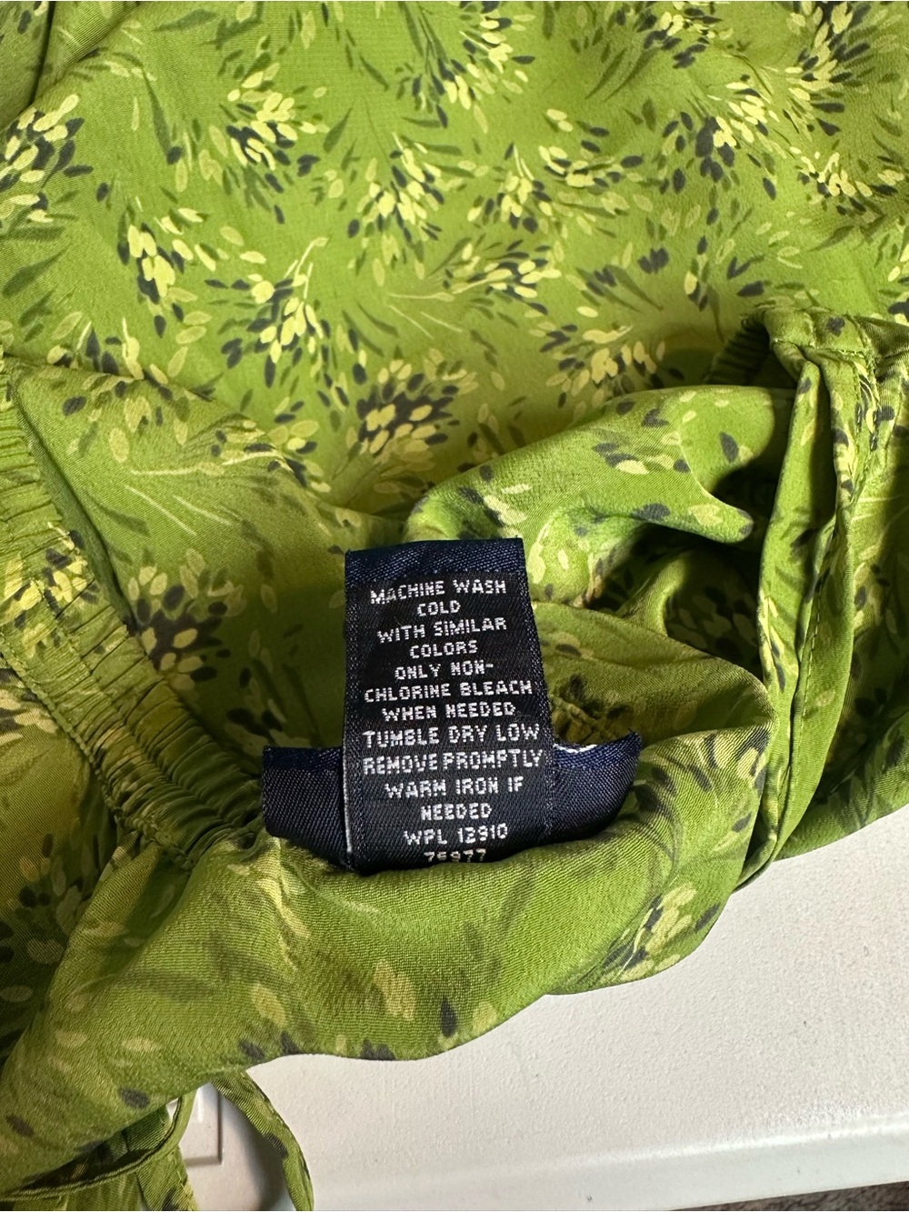 Vintage Y2K Venezia Jeans Ditsy Floral Green Double Slit Maxi Skirt Size 14/16 - Picture 9 of 10